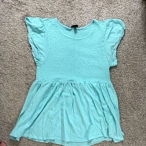 Torrid Teal Smocked Top